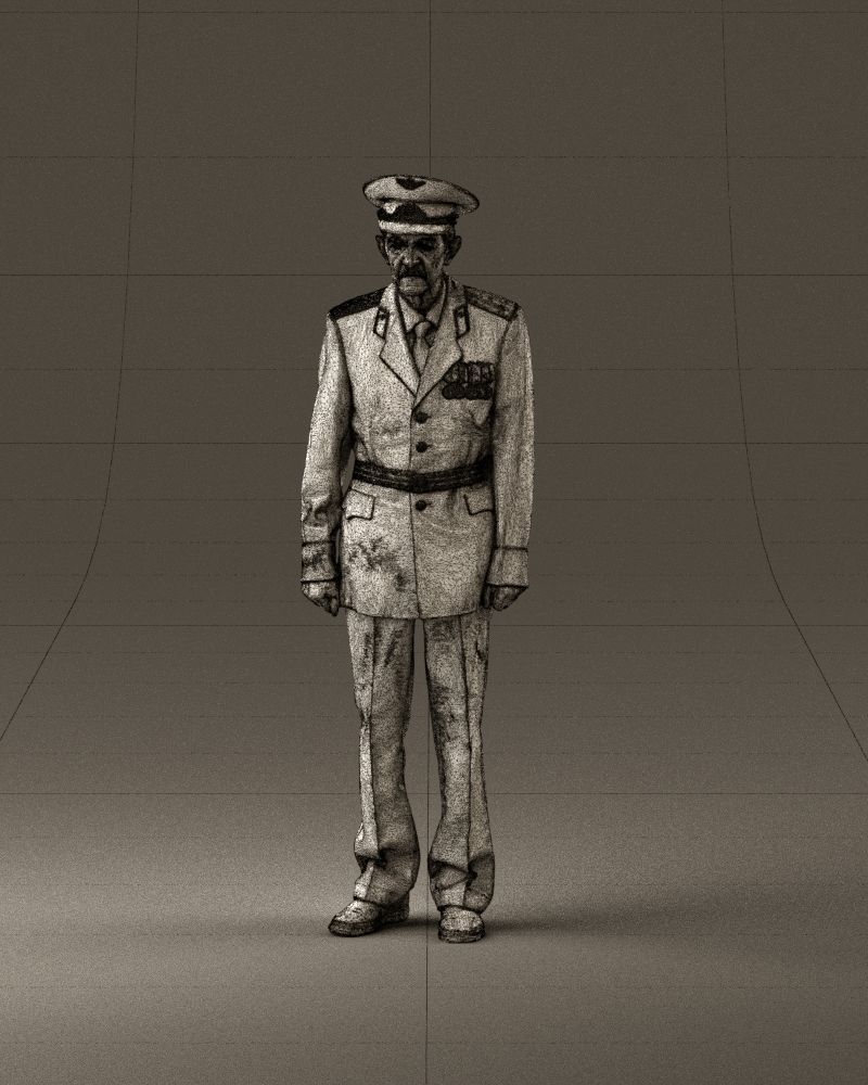 Old man in veteran suit 0915 3D model_24