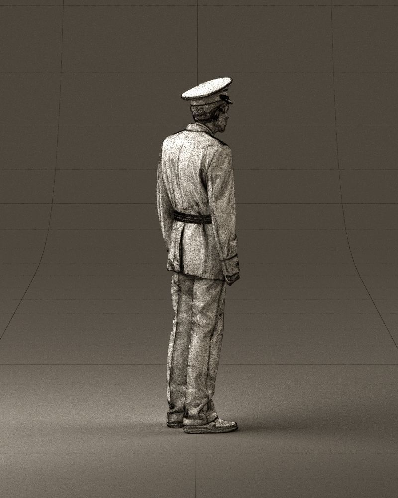 Old man in veteran suit 0915 3D model_29