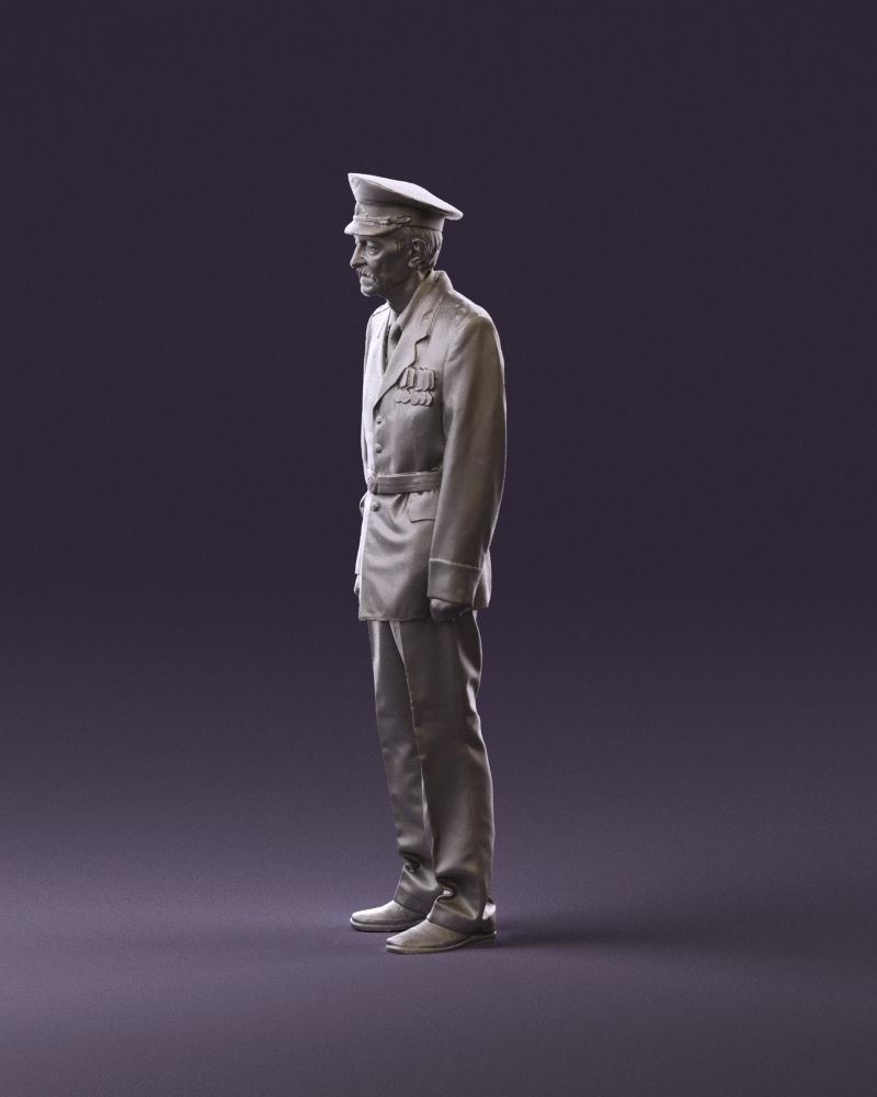 Old man in veteran suit 0915 3D model_21