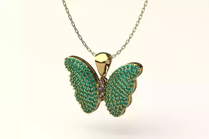 Butterfly pendant 023