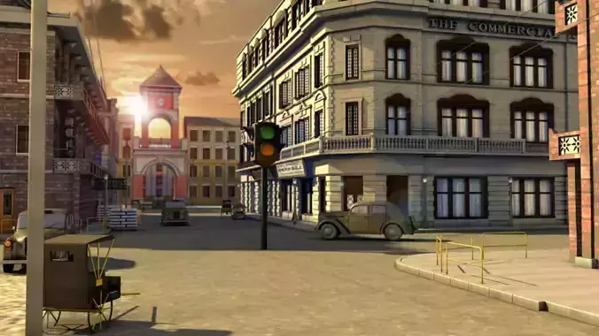 Shanghai old street of Shanghai alley to the library 3D model