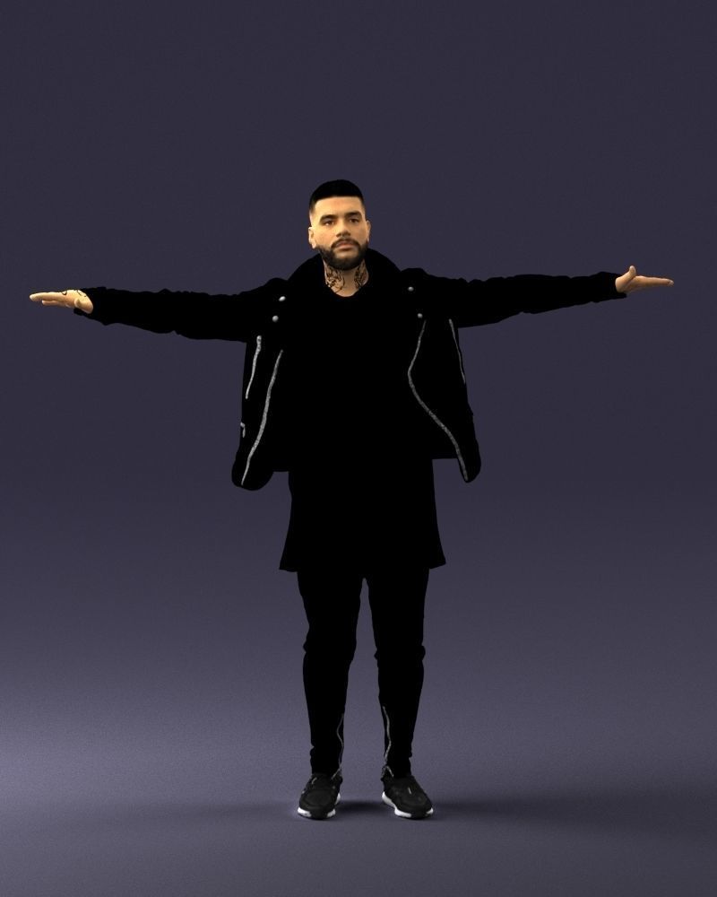 The man in black in the t-pose 0212 3D model_3