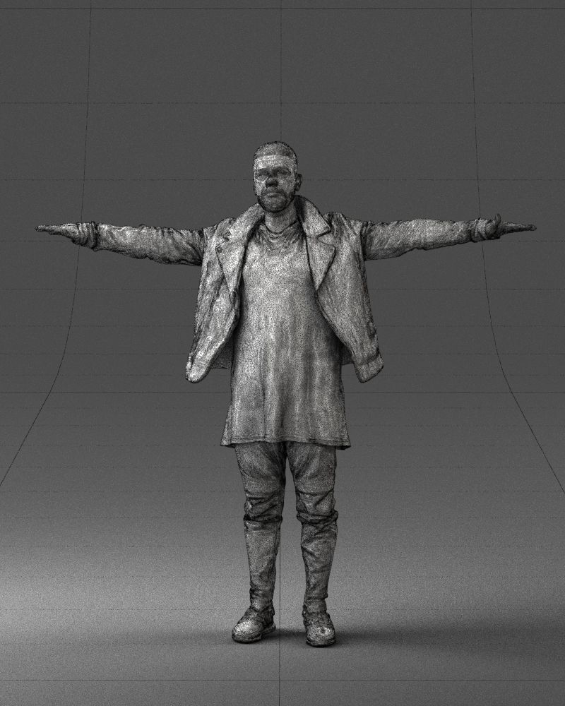 The man in black in the t-pose 0212 3D model_35