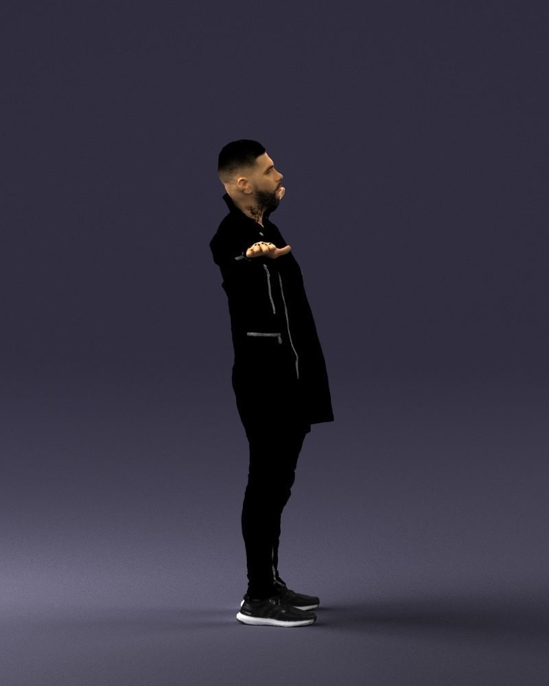 The man in black in the t-pose 0212 3D model_12