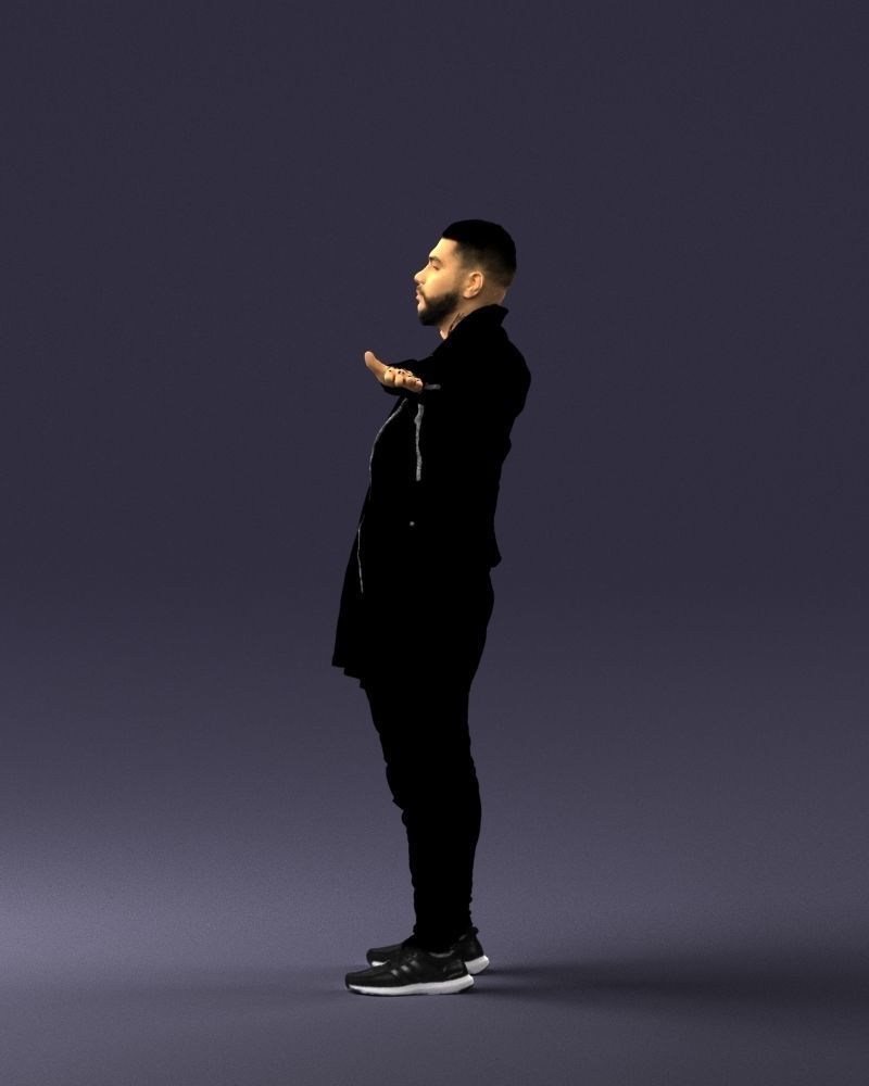 The man in black in the t-pose 0212 3D model_24