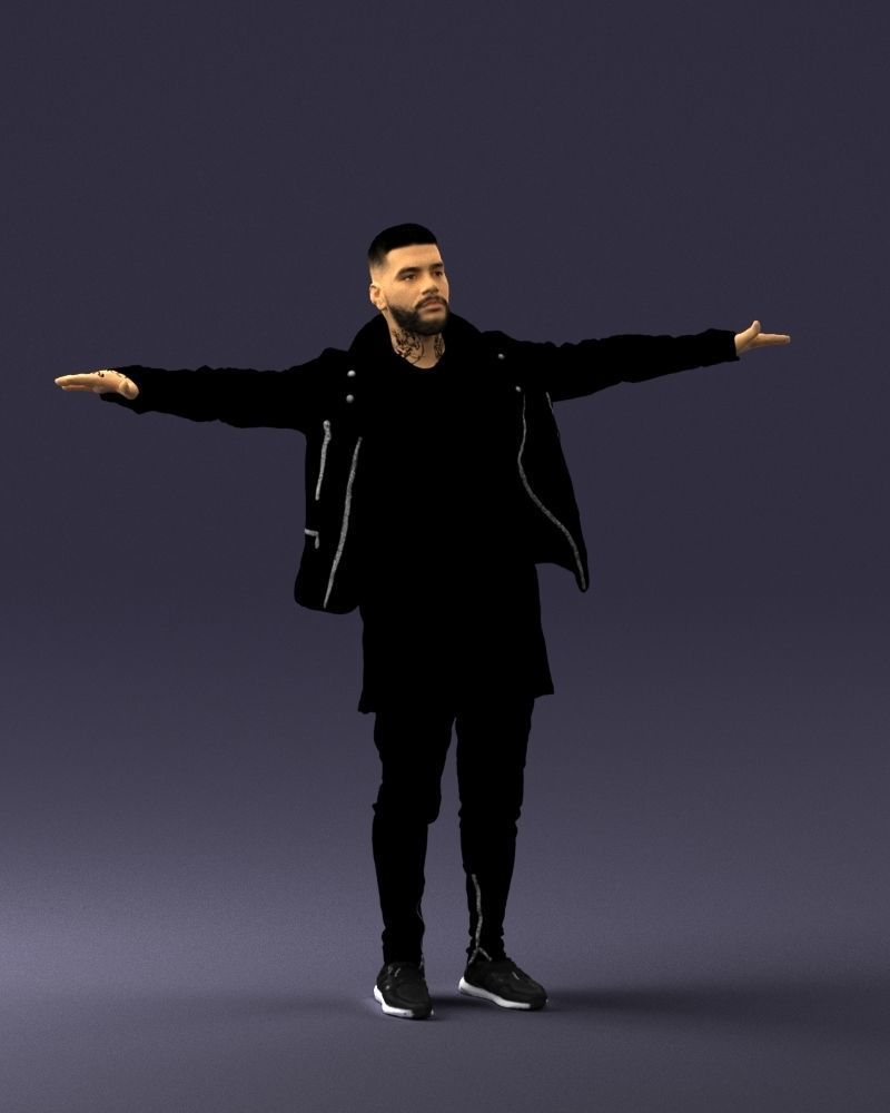 The man in black in the t-pose 0212 3D model_6