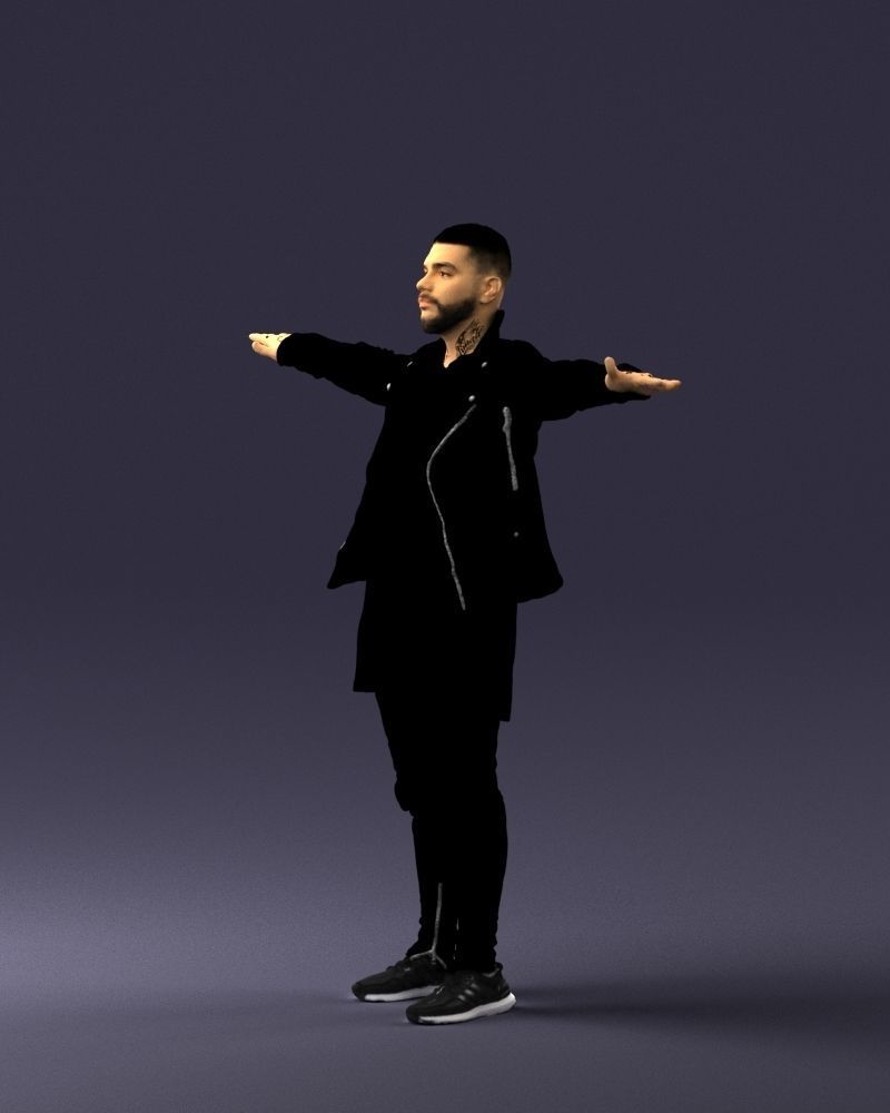 The man in black in the t-pose 0212 3D model_27