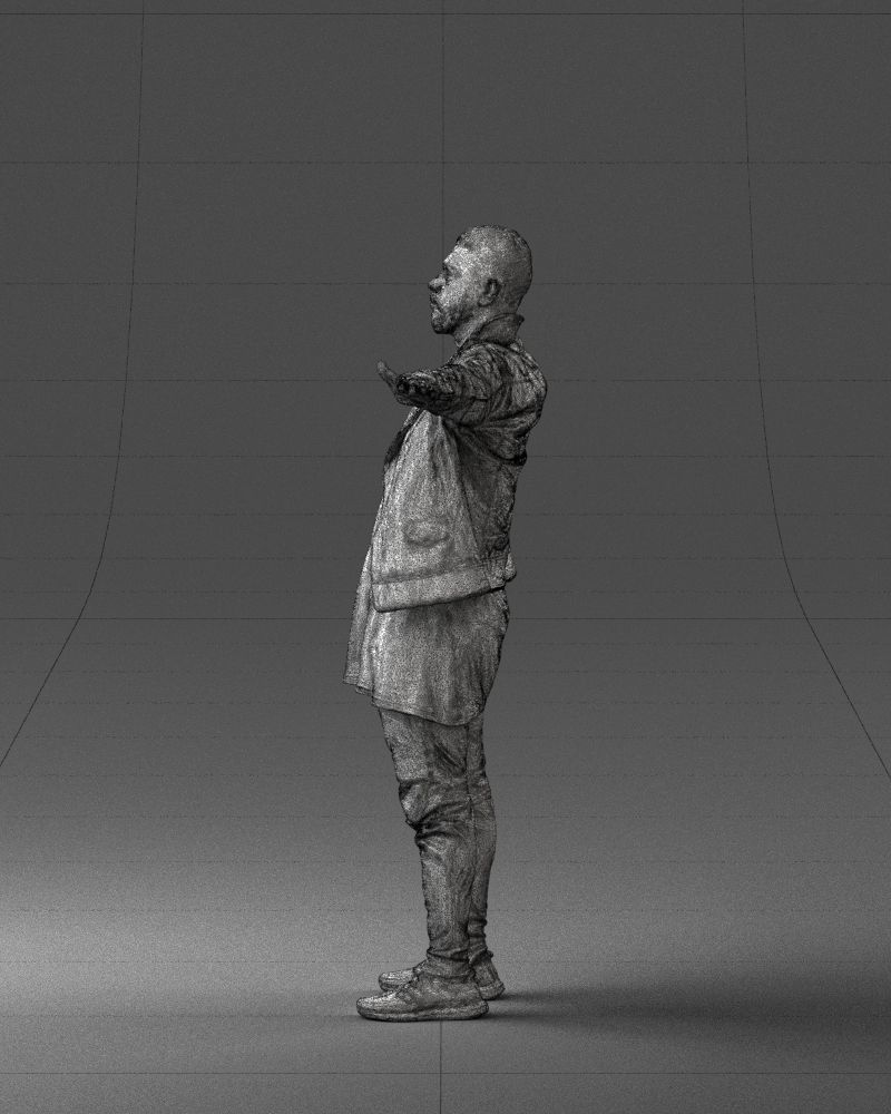 The man in black in the t-pose 0212 3D model_26