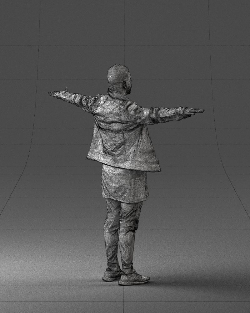 The man in black in the t-pose 0212 3D model_17