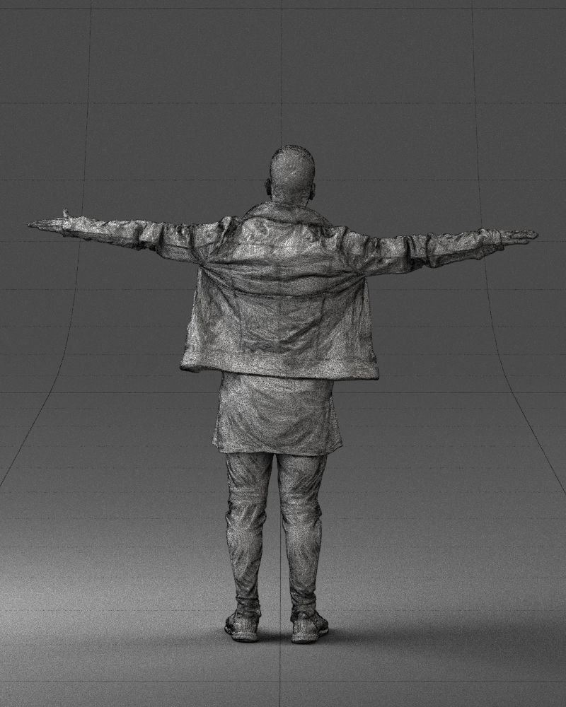 The man in black in the t-pose 0212 3D model_20