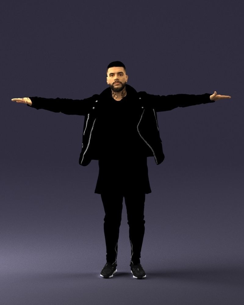 The man in black in the t-pose 0212 3D model_36
