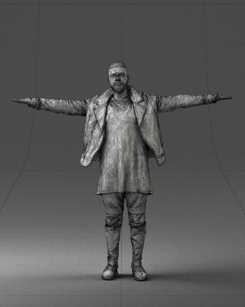 The man in black in the t-pose 0212 3D model_2