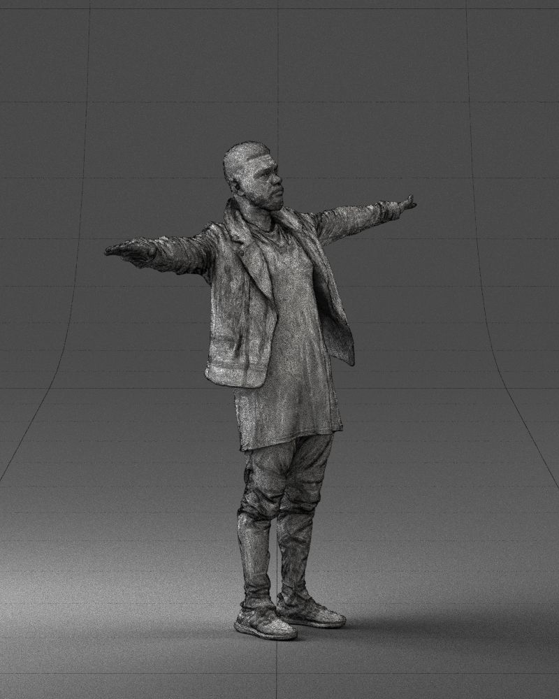 The man in black in the t-pose 0212 3D model_11