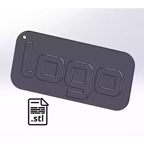 Custom Your  Logo Keychain Keychain Desk Art Digital STL File 3D print model