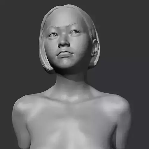 HD girl bust M 3D print model 3D print model