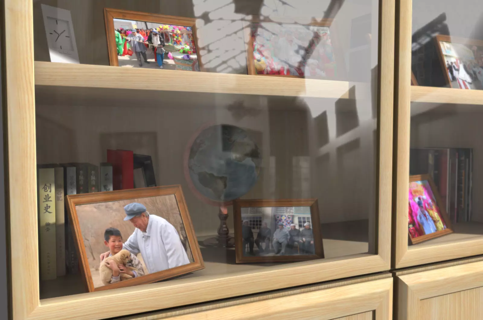 Bookcase is hyper-realistic bookcase bookshelf cabinet model 3D model_0