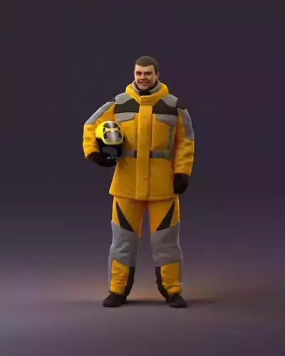 man in yellow polar suit 1096