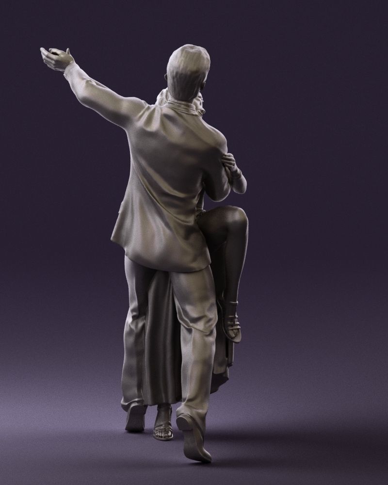 Woman and man dancing 0625 3D Print Ready 3D print model_16
