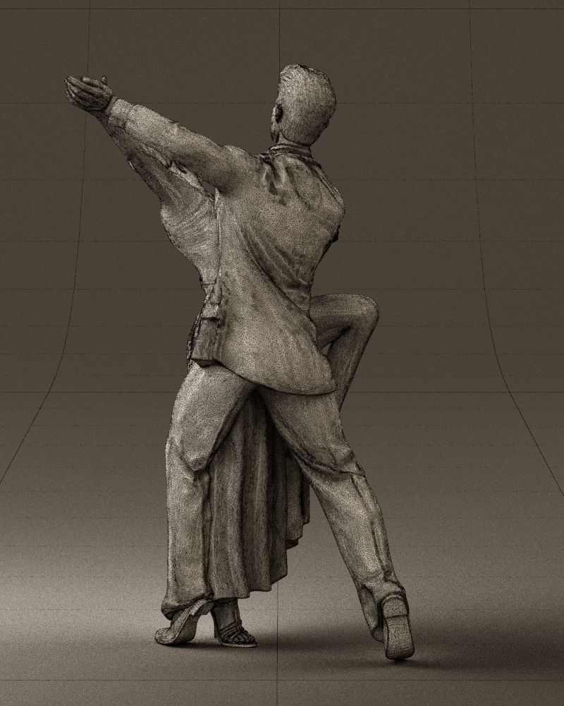 Woman and man dancing 0625 3D Print Ready 3D print model_20
