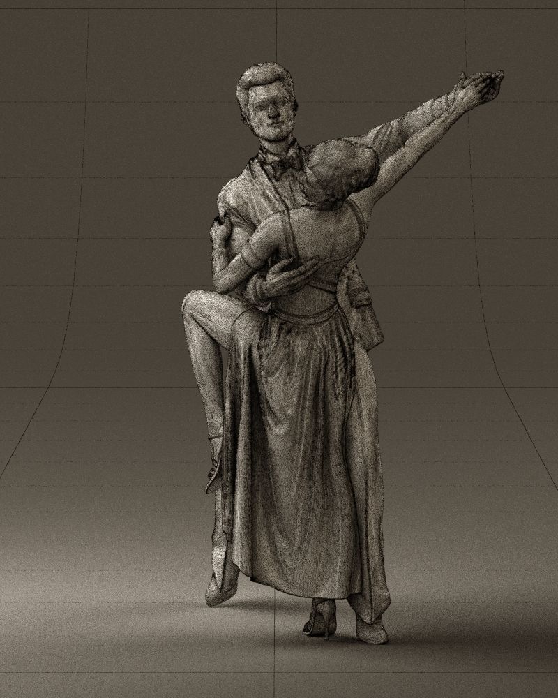 Woman and man dancing 0625 3D Print Ready 3D print model_32