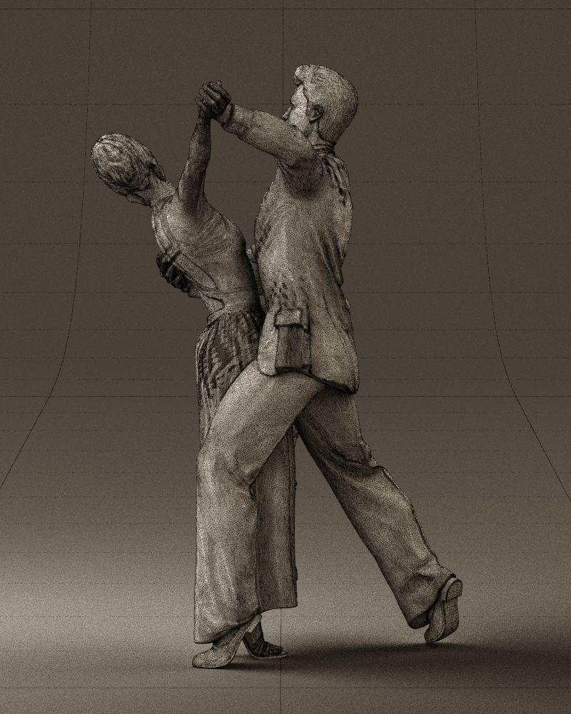 Woman and man dancing 0625 3D Print Ready 3D print model_23