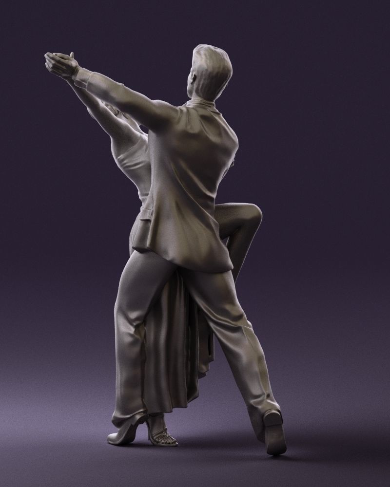 Woman and man dancing 0625 3D Print Ready 3D print model_19