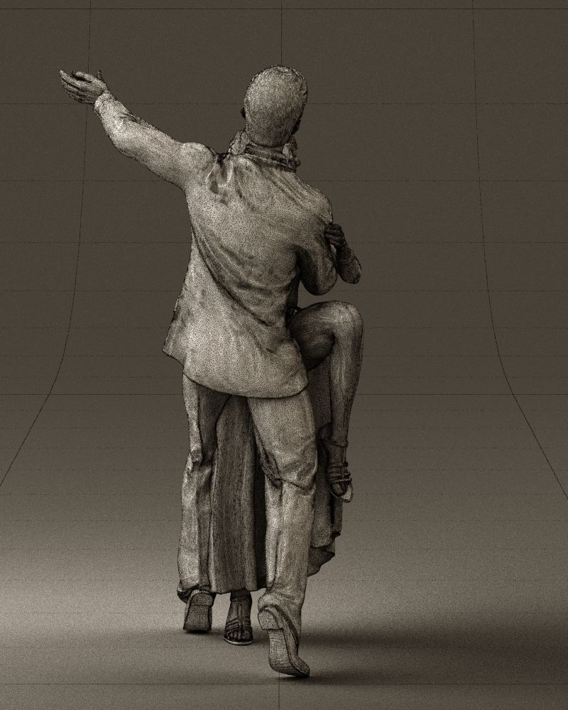 Woman and man dancing 0625 3D Print Ready 3D print model_17