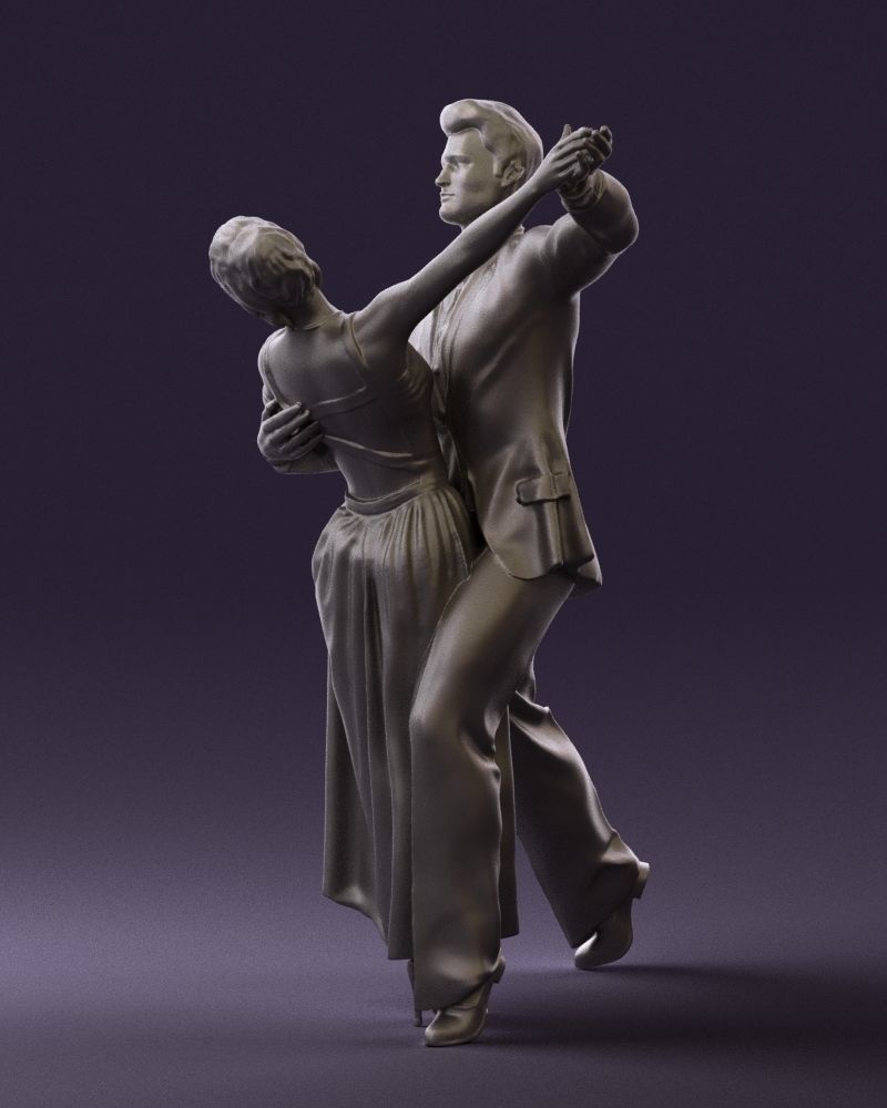 Woman and man dancing 0625 3D Print Ready 3D print model_25