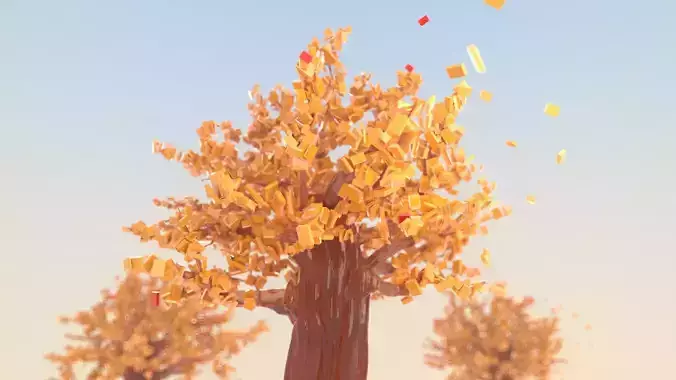 Crystal tree tree cartoon tree model