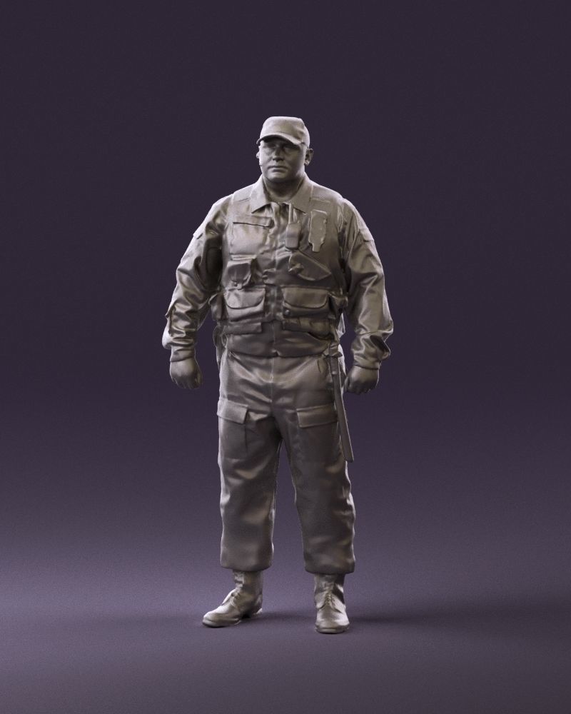 Serious secuity guy 0902 3D Print Ready 3D print model_11