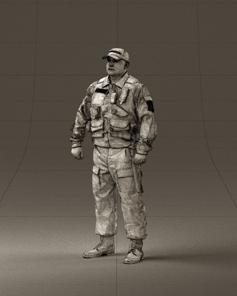Serious secuity guy 0902 3D Print Ready 3D print model_34
