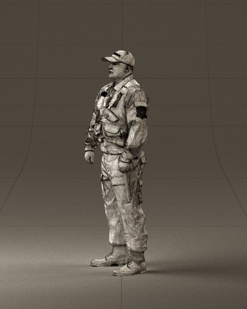 Serious secuity guy 0902 3D Print Ready 3D print model_33