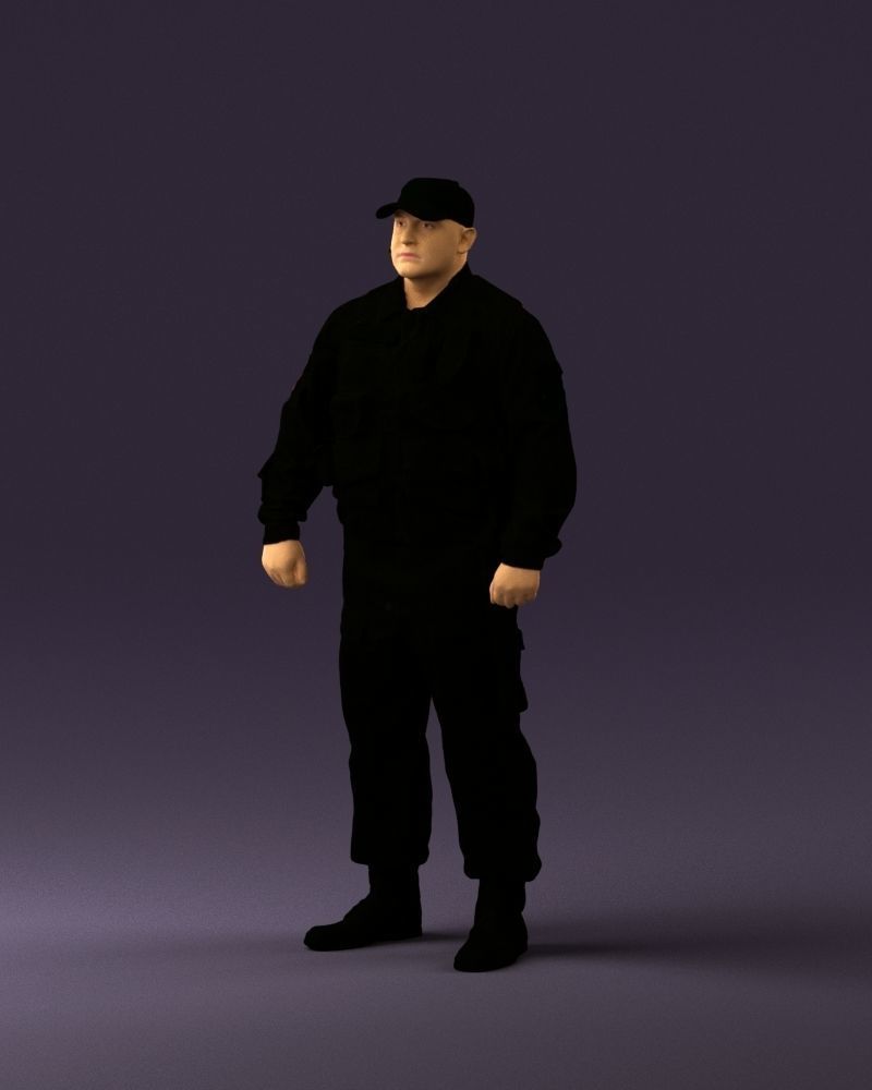 Serious secuity guy 0902 3D Print Ready 3D print model_22