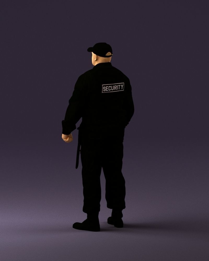 Serious secuity guy 0902 3D Print Ready 3D print model_19