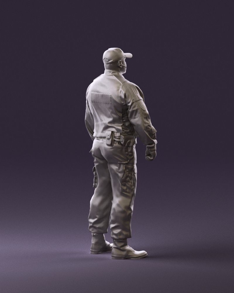 Serious secuity guy 0902 3D Print Ready 3D print model_5