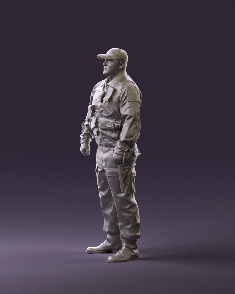 Serious secuity guy 0902 3D Print Ready 3D print model_9