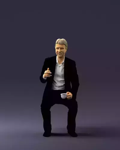 Man in a business suit is sitting 0240 3D Print Ready