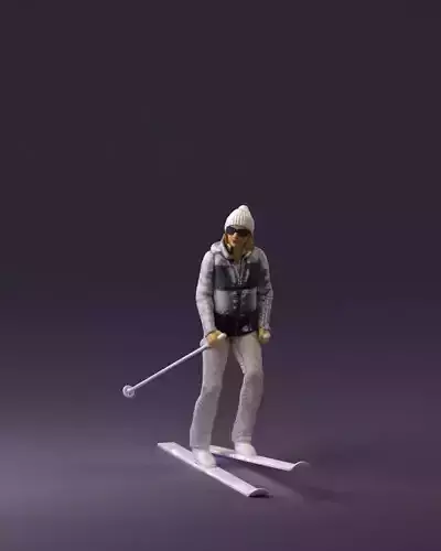 woman in skisuit on skies 1101