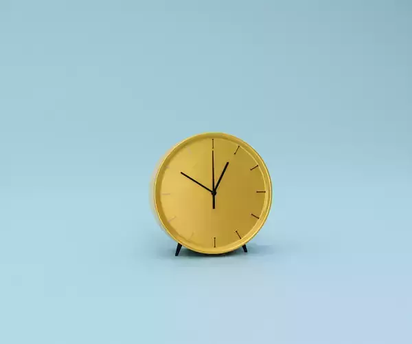 Vintage Table Clock 3D model