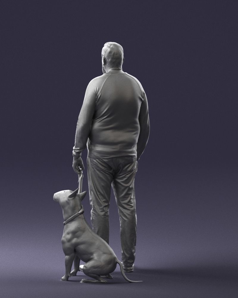 Man with dog 0465 3D model_16