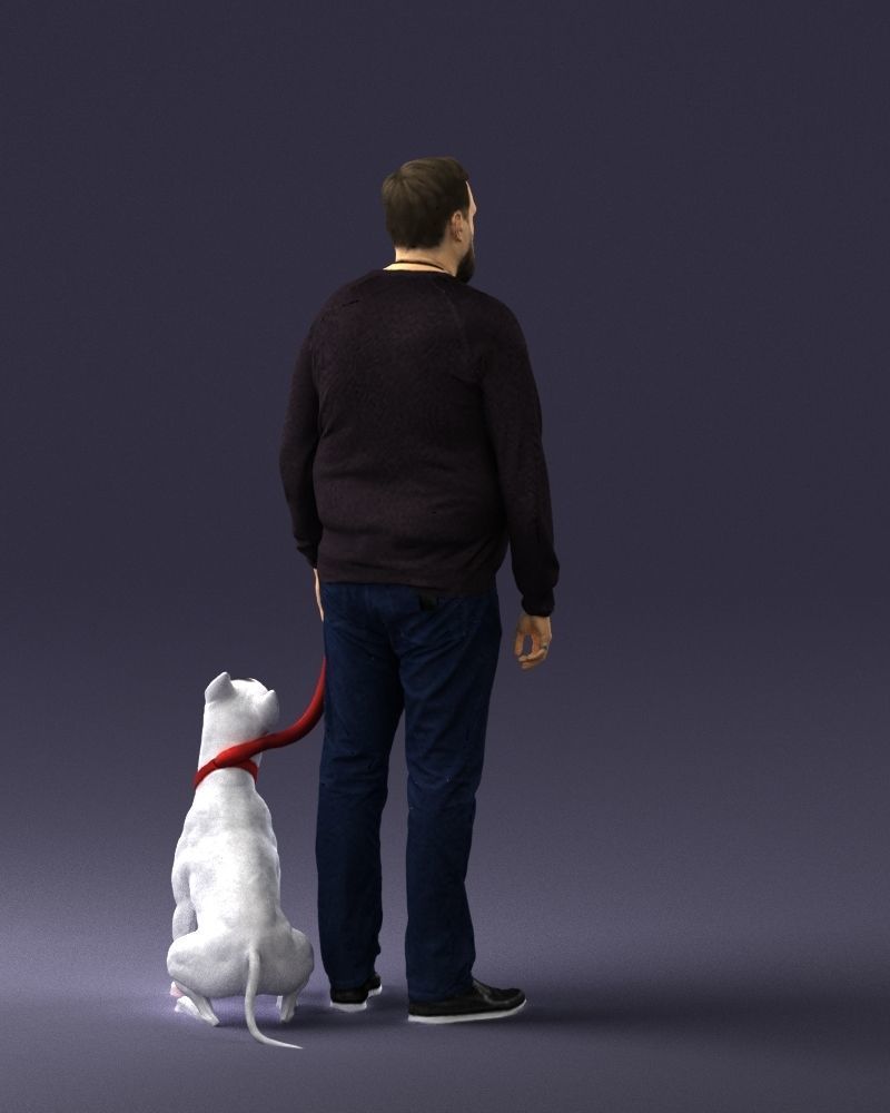Man with dog 0465 3D model_21