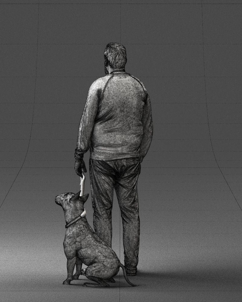 Man with dog 0465 3D model_17