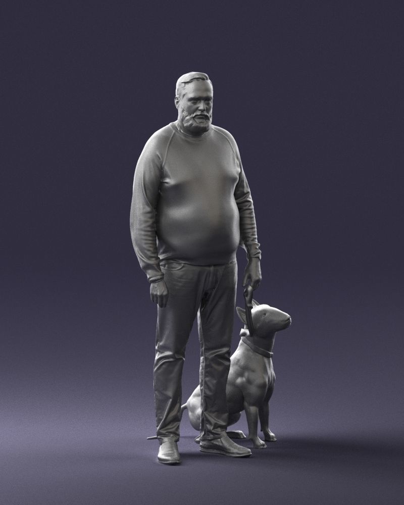Man with dog 0465 3D model_34