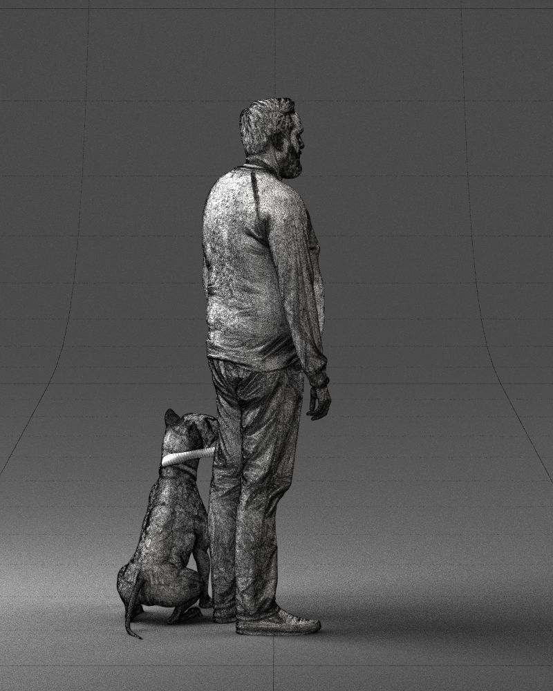 Man with dog 0465 3D model_26