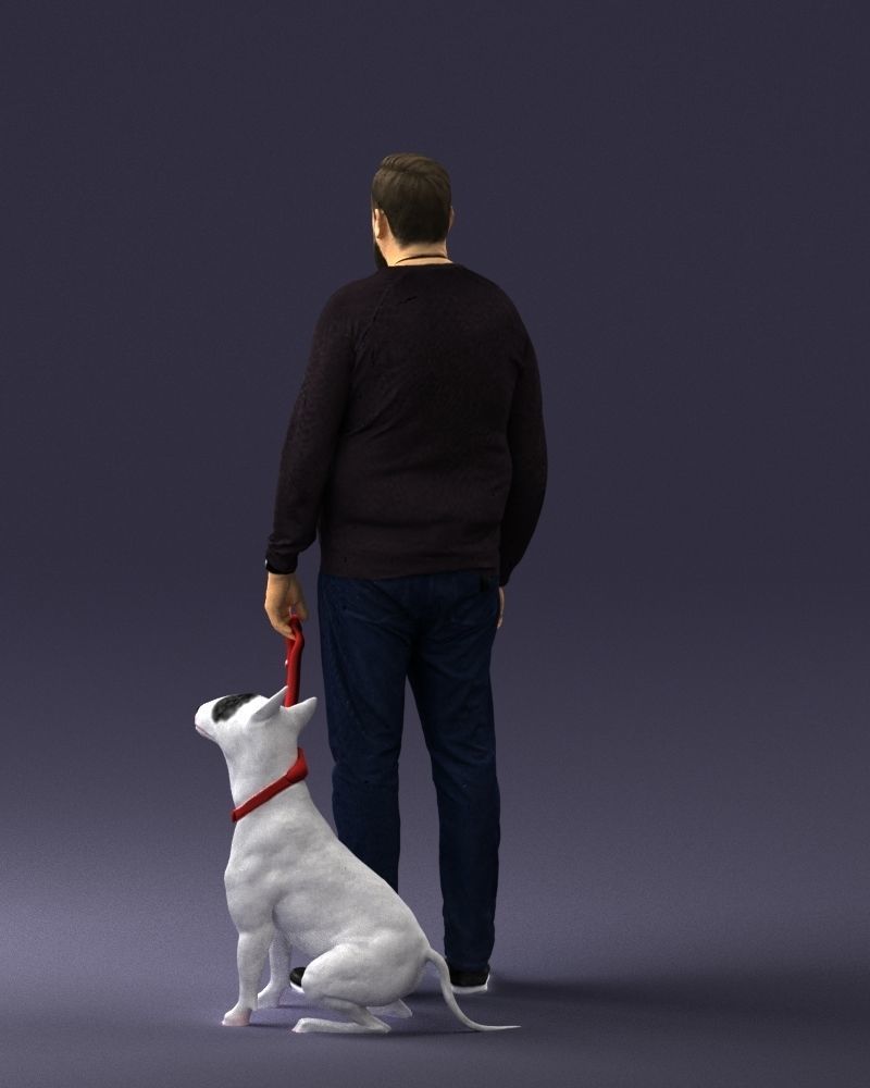 Man with dog 0465 3D model_15