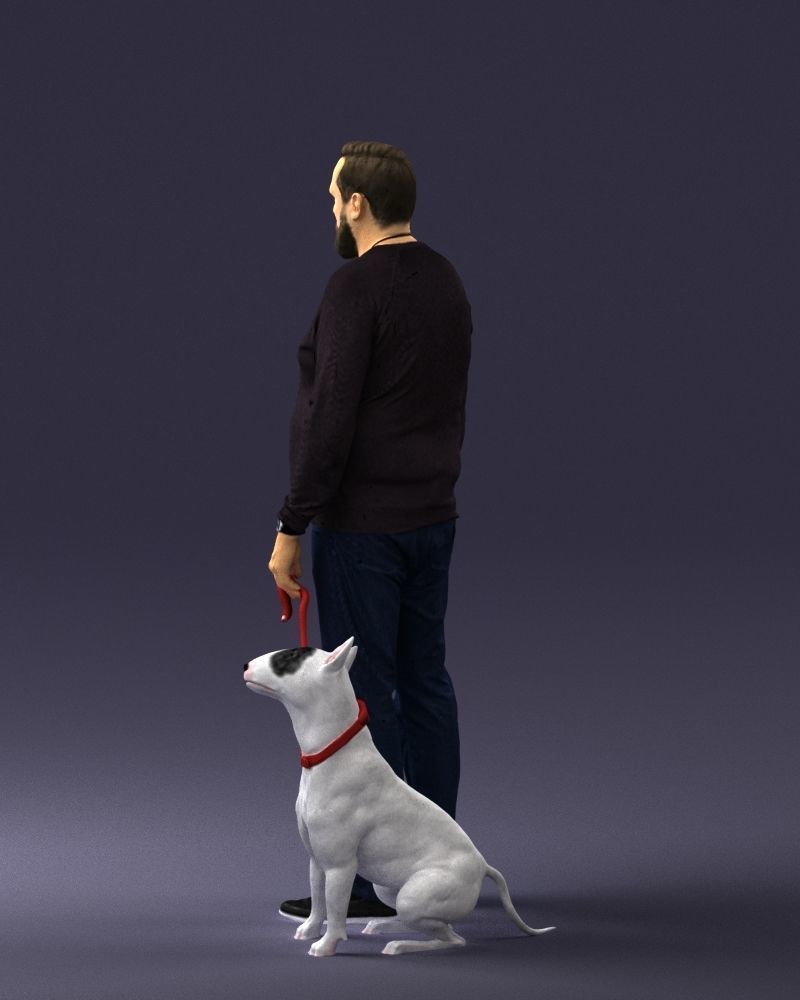 Man with dog 0465 3D model_12