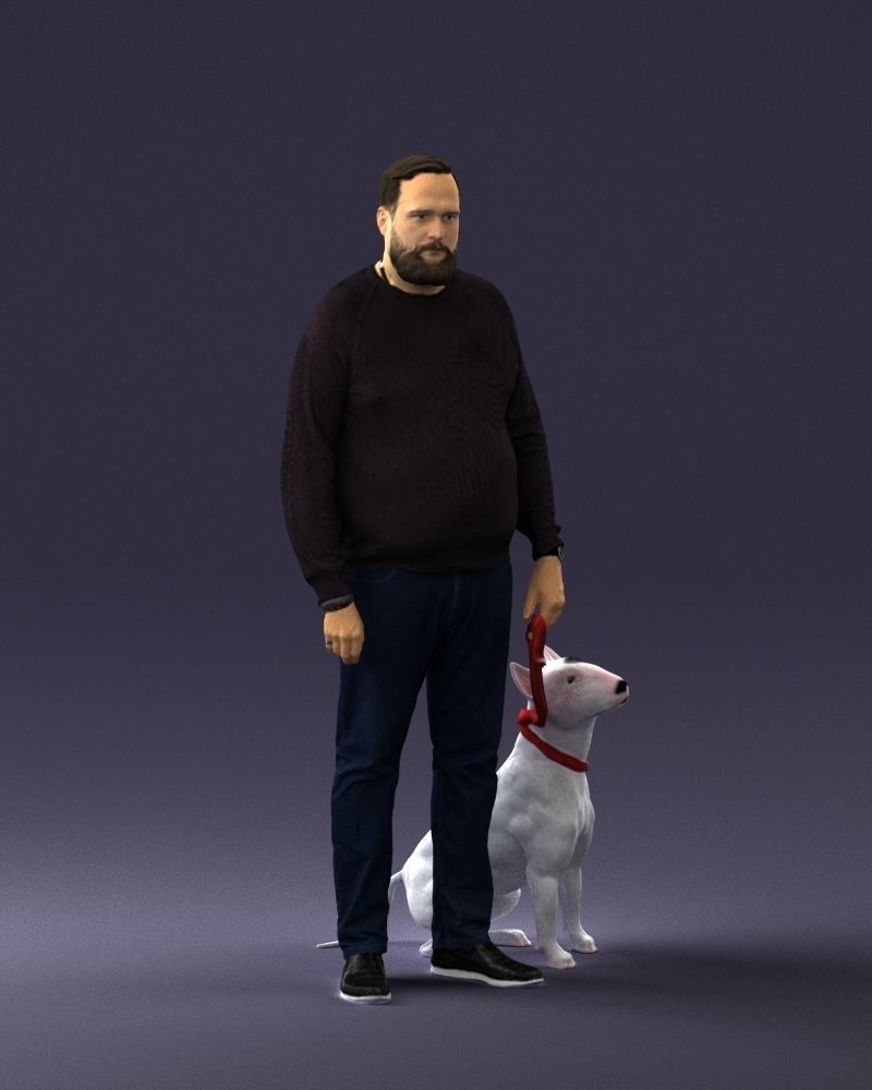 Man with dog 0465 3D model_33