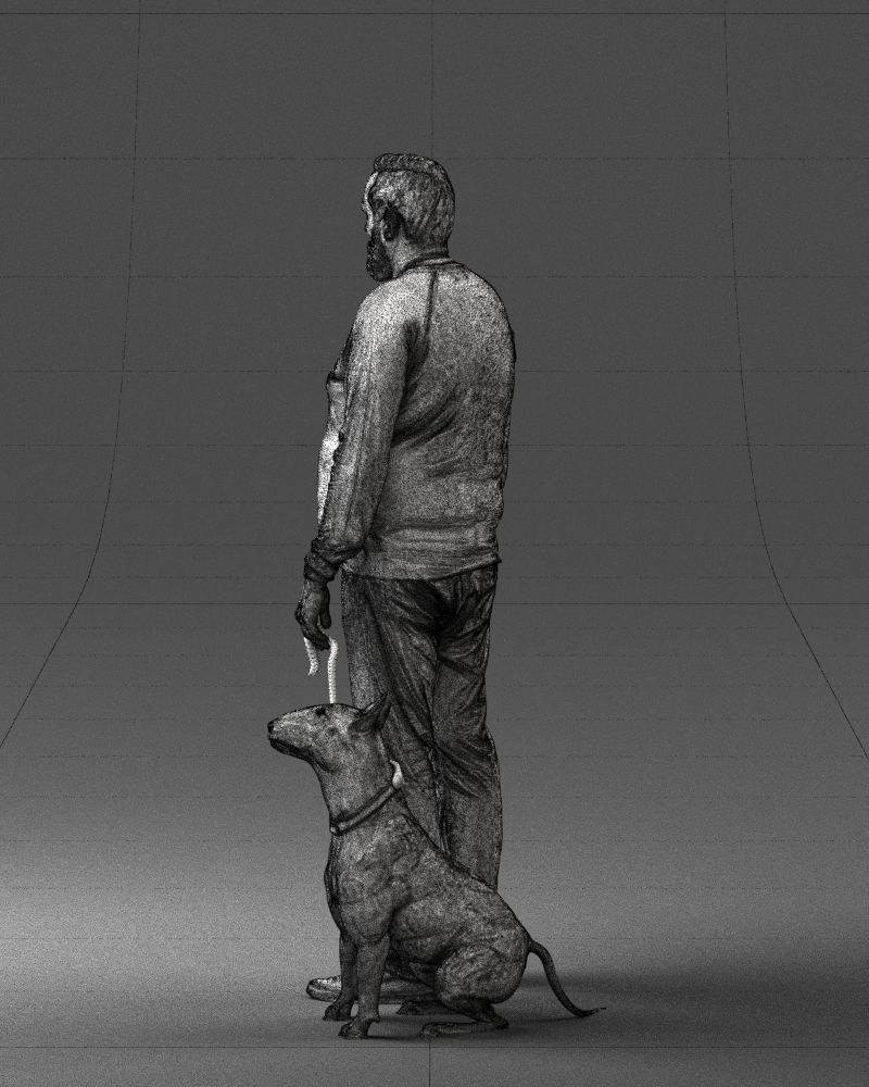Man with dog 0465 3D model_14