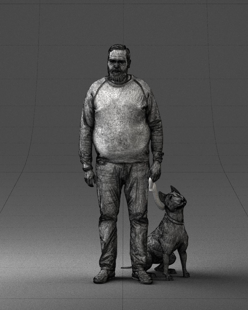 Man with dog 0465 3D model_38