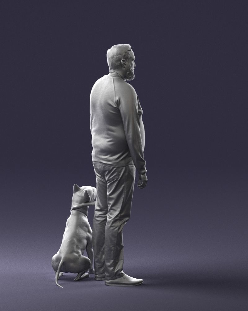 Man with dog 0465 3D model_25